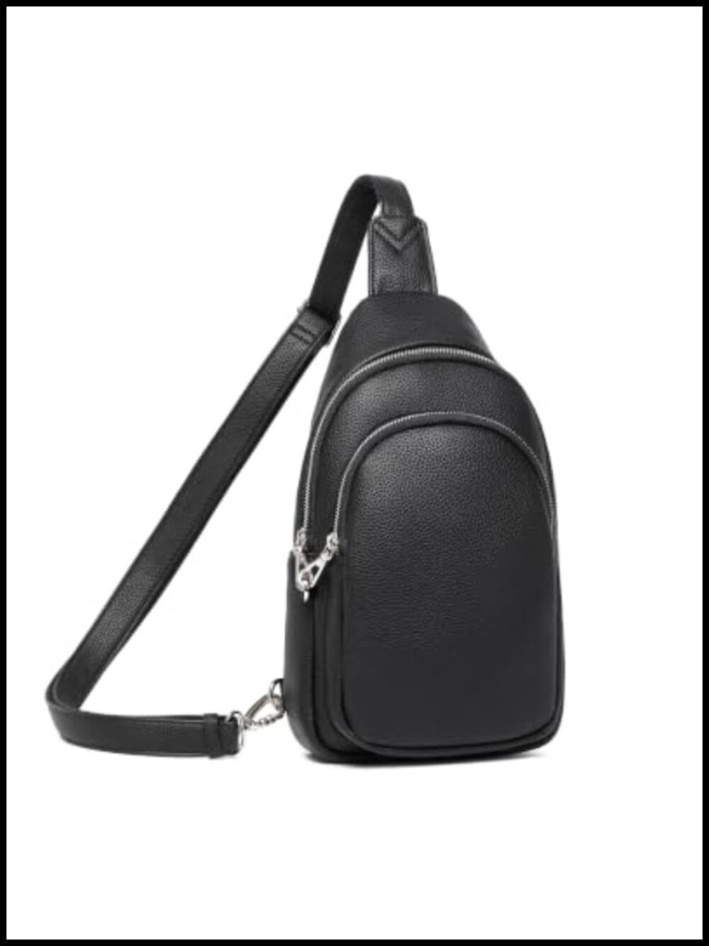 Anti Theft Crossbody Bag RFID Slash Resistant Sling Purse Vegan Leather